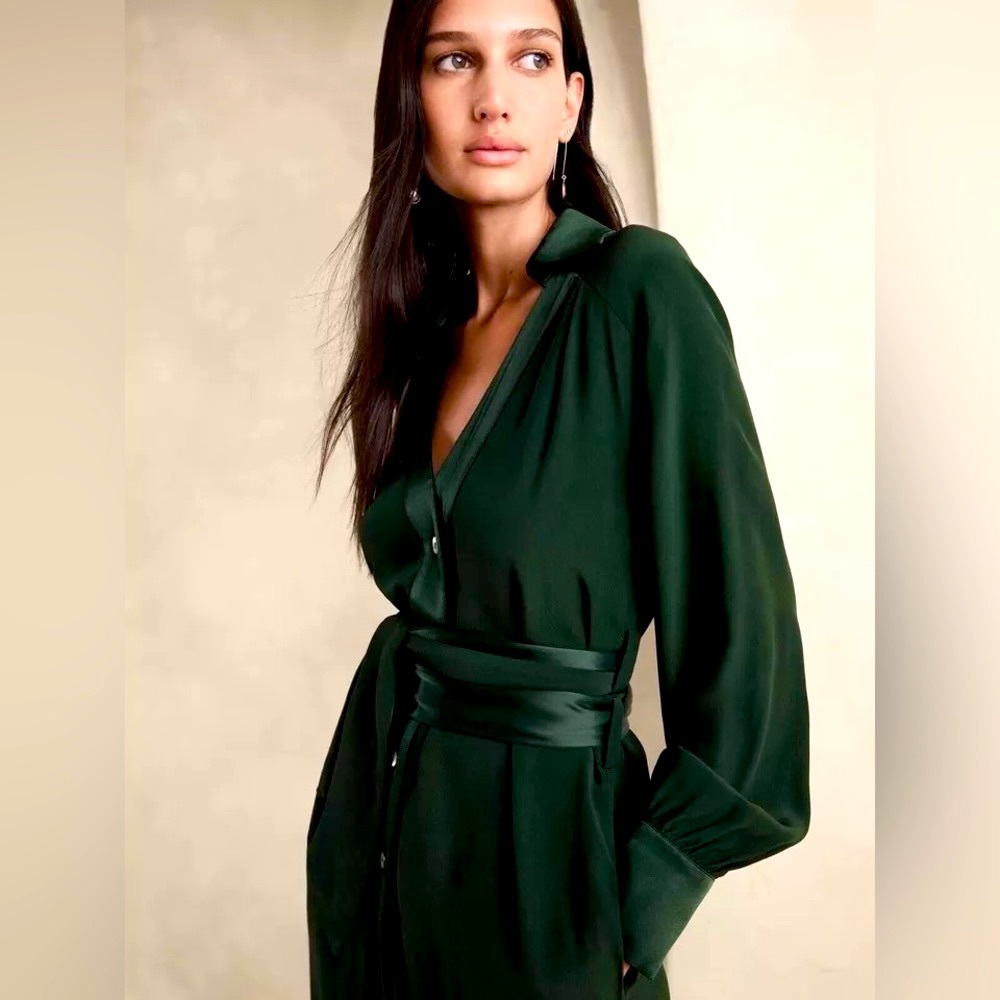 BANANA REPUBLIC FELISA MIDI SHIRTDRESS - Picture 2 of 7